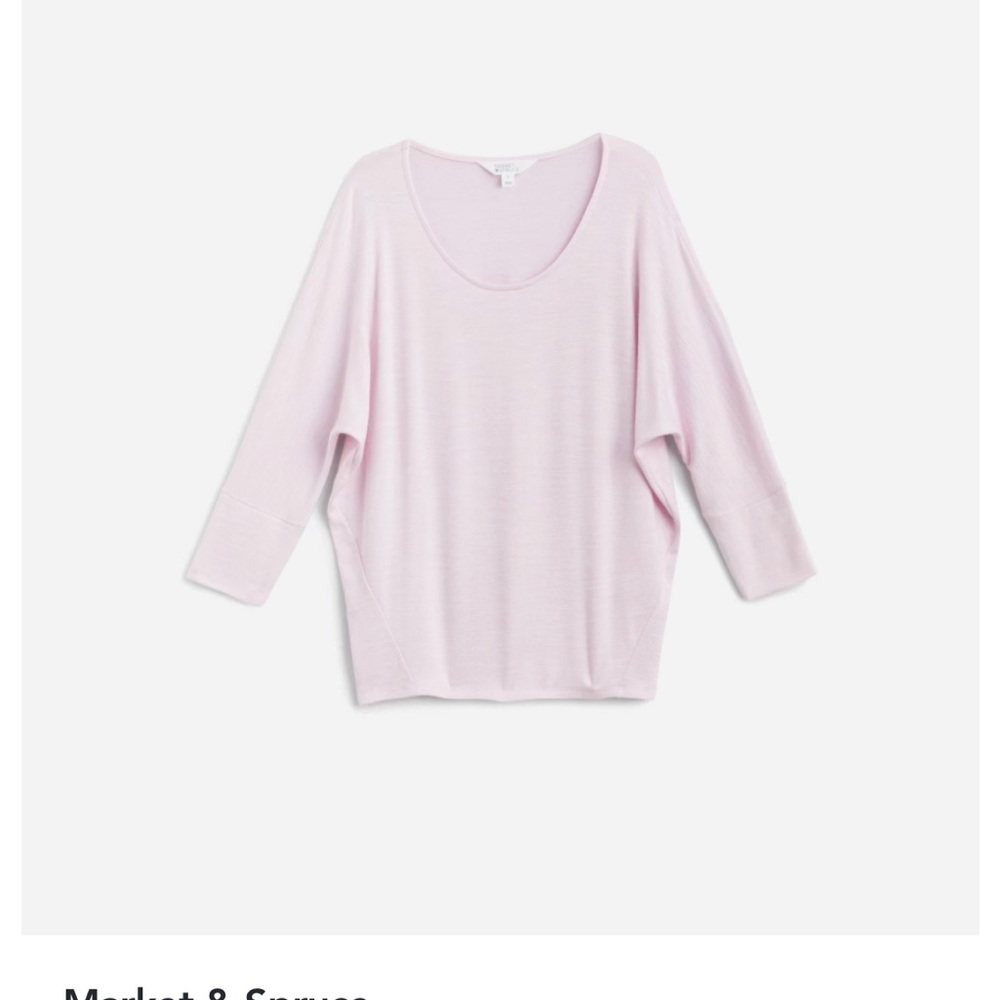 Womens light pink dolman top